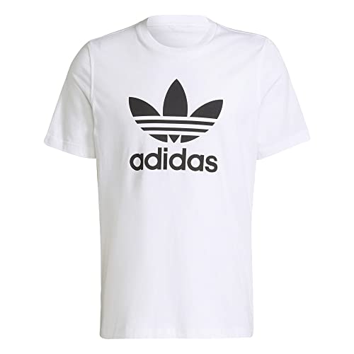 adidas Originals Men's Adicolor Classics Trefoil T-Shirt, White/Black, Small