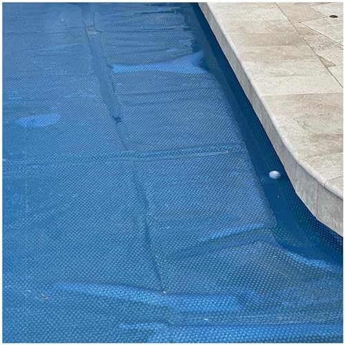Abdeckplane Pool Badelandschaft Abdeckung Pool-Abdeckung, Wärmespeichernde Decke Für ERD- Und Oberirdische Schwimmbäder, Bubble-Side Down, Zuschneidbar (Color : Blue, Size : 12x20ft/366x610cm)