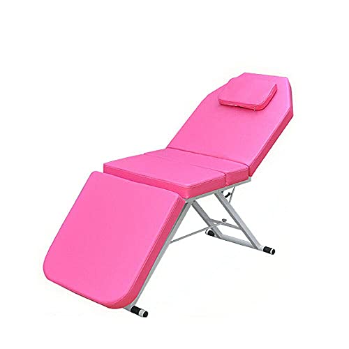 Massage Table Bed Portable Folding Beauty Therapy Adjustable Couch Pink Salon