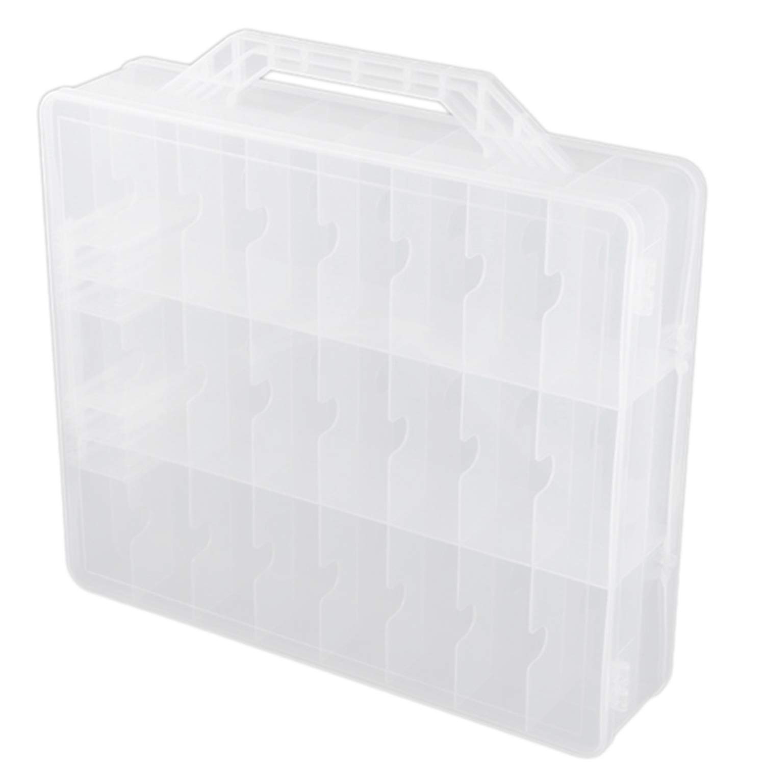 Bumdenuu 48 Zellen 2-Lagiger Nagellack Organizer Portable Clear Nail Supplies Handarbeit Aufbewahrungsbox Verstellbarer Aufbewahrungskoffer