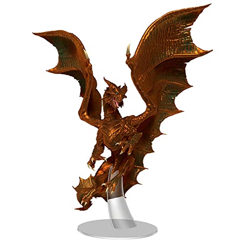 Dungeons & Dragons D&D Icons of the Realms: Adult Copper Dragon - Pre-Painted RPG Figur, Highly Detaillierte Miniatur, Dungeons & Dragons