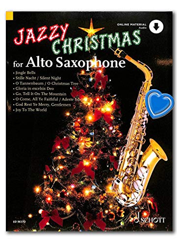 Jazzy Christmas for Alto Saxophone - Bekannte deutsche und internationale Weihnachtslieder - Ausgabe mit Online-Audiodatei - Verlag: Schott Music ED9637D 9783795719548