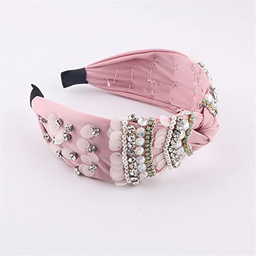 Rosa Barock Mode Blume Stirnband Schwamm Kristall Strass Stirnband Für Frauen Hochzeit Zubehör 10