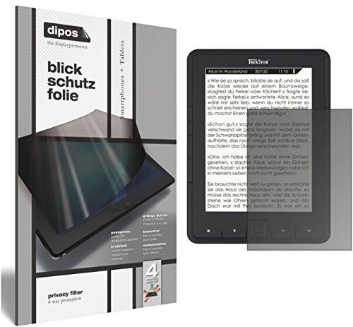 dipos I Blickschutzfolie matt kompatibel mit TrekStor eBook Reader Pyrus Sichtschutz-Folie Display-Schutzfolie Privacy-Filter