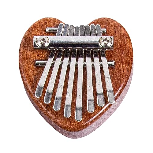 Zaltas mini Kalimba 8 Key Thumb Piano, Massivholz Kalimba Daumen Klavier für Kinder Erwachsene, Fingerklavierkalimba-Instrumente für Musikanfänger-3-Stile Wood color-B