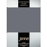 Janine Spannbettlaken Elastic - extra weiches und elastisches Spannbetttuch - für Matratzen 90x190cm bis 120x200cm opalgrau