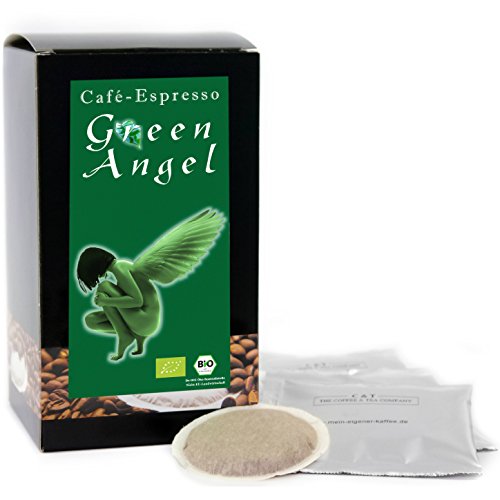 C&T Premium Kaffeepads BIO Espresso Green Angel 60 Stück | Pads für Senseo Kaffeemaschine | Kräftig-Würzig | Schokoladig | Leichte Säure | Schonend geröstet in eigener Privatrösterei