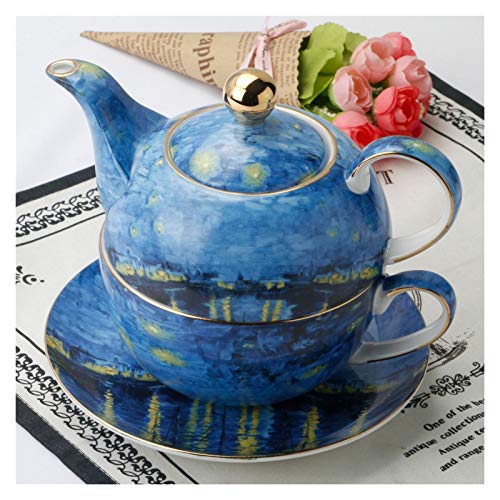 HYFDGV Tea for One Set Für einen europäischen Stil Keramik Teekanne und Tasse Set Geschenke Startseite Nachmittag Tee Set Teekanne und Tasse (Color : B)