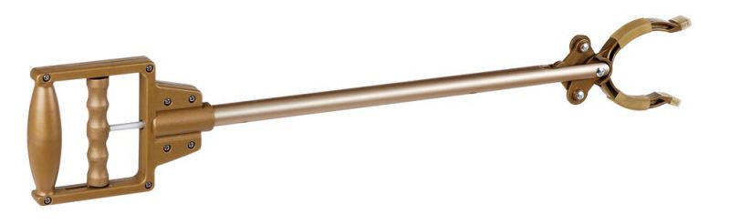 GAH-Alberts 140526 Greifhilfe - Stiel: Aluminium, Zange und Griff: Kunststoff, bronzefarbig, 650 mm