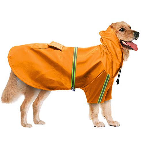 Regenjacken für Hunde Outdoor-Haustier Hund, verstellbare wasserdichte Haustier Hund Mantel winddicht Sicherheit Regenmantel atmungsaktive Regenbekleidung Kleidung für Welpen Small Medium Large