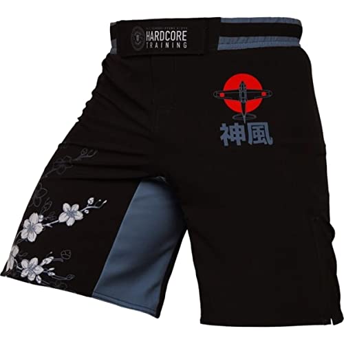 Hardcore Training Fight Shorts Sakura Men's Kurze Hose Herren MMA BJJ Grappling Fitness Boxen Muay Thai No Gi Sparring (XL)