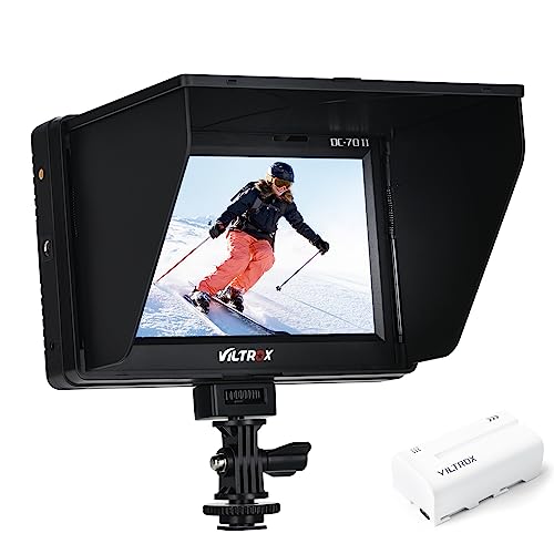 VILTROX® DC-70 7 Zoll HD Kamera Video Field Monitor Unterstützt 4k - Signal für DSLR Canon Nikon Sony Olympus Panasonic Pentax, HDMI Eingang