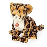 Teddy Hermann 90472 Leopard sitzend 27 cm, Kuscheltier, Plüschtier