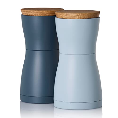 AdHoc MP128 Set Pfeffer- und Salzmühle Twin, CeraCut® Keramik Mahlwerk, dark blue&light blue