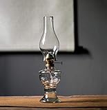 Petroleumlampe, Retro Nostalgie Sturmlaterne, Einfache Glas Handwerk-Lampen-Notbeleuchtung für Hauptbeleuchtungs-Dekoration (32cm)