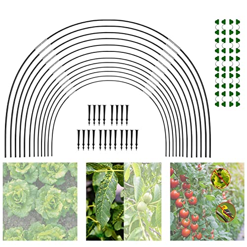 Garten-Gewächshaus-Reifen, Gewächshaus-Reifen für Pflanzenabdeckung, rostfreier Wachstumstunnel Stahl-Kunststoff-beschichtete Reifen, Garten-Grow-Tunnel
