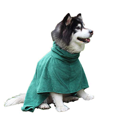 chenyu Hundebademantel für Haustiere, Mikrofaser, verstellbar, schnell trocknend, schnell trocknend, Schlafanzug mit Bauchgurt