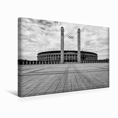 CALVENDO Premium Textil-Leinwand 120 x 80 cm Quer-Format Olympiastadion, Leinwanddruck von Andreas Klesse