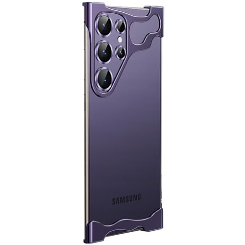 LOXO CASE Hülle für Samsung Galaxy S24 Ultra/S24 Plus/S24, Speziell Geformte Metalleckenpolsterung, Anti-Fall-Handyhülle mit Kameraobjektivschutz,Purple,S24 Ultra