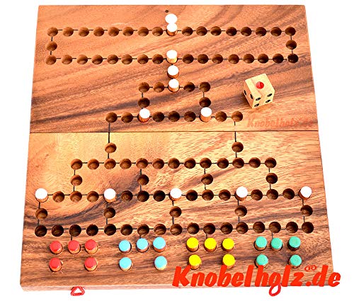 Barricade Blockade Board medium Holz Klappbrett Knobelholz strategisches Würfelspiel für 4 Spieler Blokaden Kinderspiel medium Brettspiel, Gesellschaftsspiel