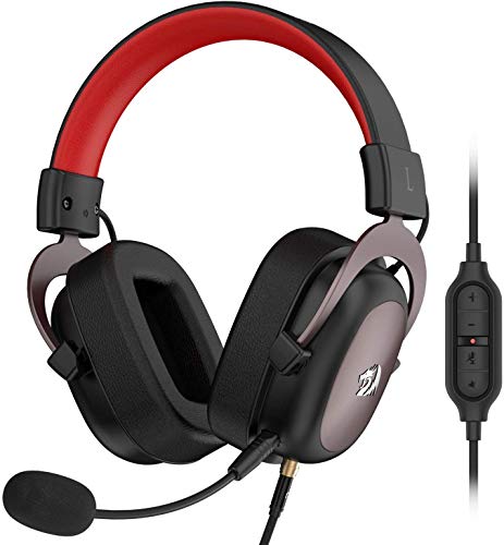 Redragon H510 Zeus Kabelgebundenes Gaming-Kopfhörer- 7.1 Surround Sound - Memory-Schaumstoff-Ohrpolster - 53MM-Treiber - Abnehmbares Mikrofon -Kopfhörer - Funktioniert mit PC/PS4 & Xbox One, Switch
