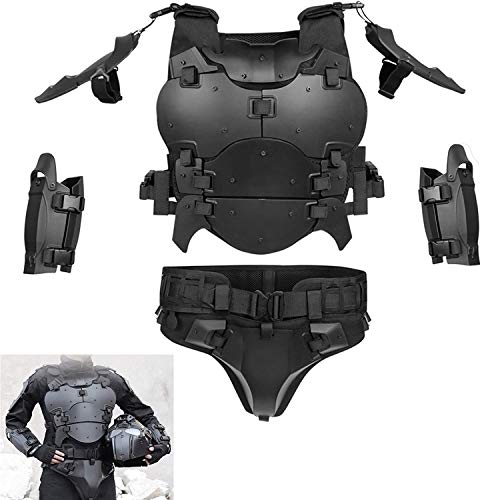 N/W Airsoft Tactical Armor Set, Einstellbarer taktischer Molle-Brustschutz, Einstellbarer Kampfgürtel für den Ellbogen-Schulterschutz, CS-Rollenspiel-Filmkostüm