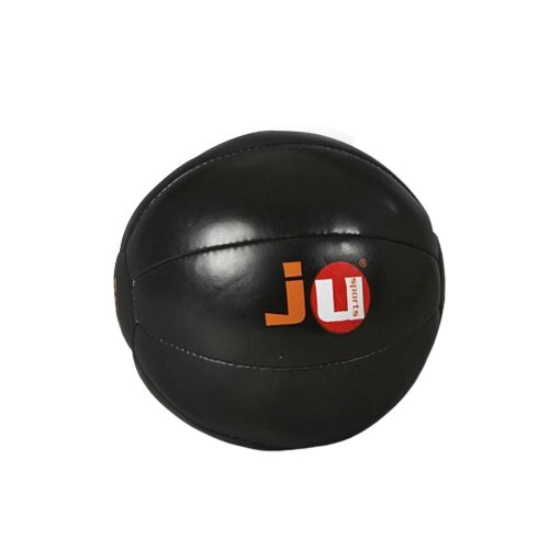 Ju-Sports Medizinball 4kg I Slam Ball aus hochwertigem Kunstleder mit stabilen Nähten I Für alle Sportarten, gut für Krafttraining UVM. I Schwarz