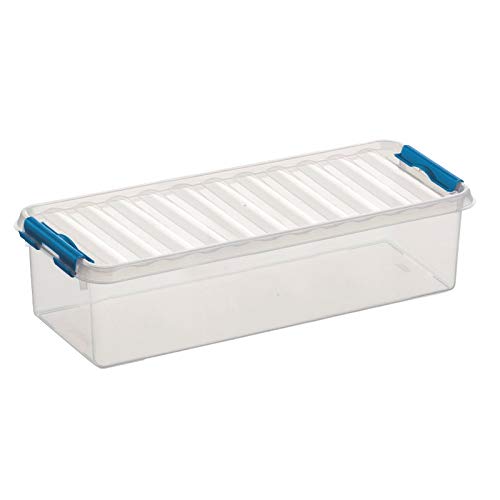 Sunware 6X Q-Line Box - 3,5 Liter - 385 x 140 x 92 mm - transparent/blau