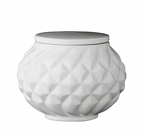 Lene Bjerre Dose Aufbewahrungsbehälter mit Deckel 'Oliva' Wattepadbehälter Keramik Weiß Skandinavisch Nordic Hygge