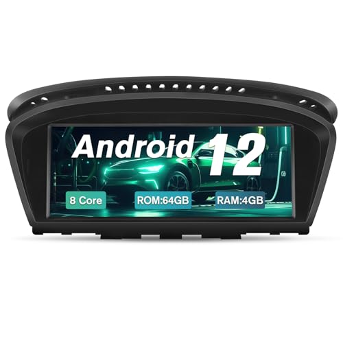 AWESAFE Android Autoradio 8,8 Zoll IPS Touchscreen Qualcomm Octa Core 4GB+64GB mit Android Auto Carplay Bluetooth für 5er E60 3er E90 CIC-System
