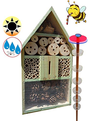XXL Insektentränke Bienentränke Insektenhotel mit 3,5f.-Oberfäche 100 x 50 cm, 1x Lotus Bienenhotel, Premium