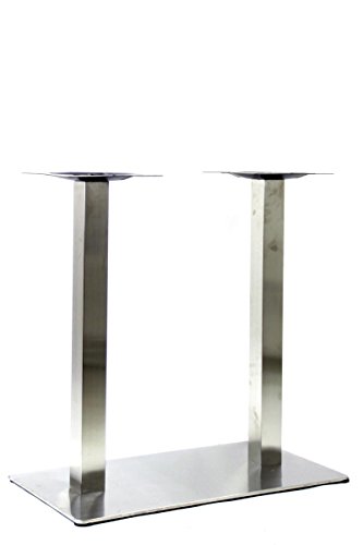 Tischgestell, Tischfuß doppel, Edelstahl Gestell, rechteckiger Fuß, 105 cm -"Frankfurt"