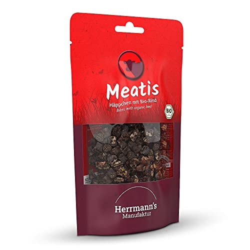 Herrmann's - Meatis Bio Rind mit Hirse - 6 x 80g - Snacks - Hundefutter