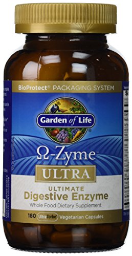 Garden of Life Omega-Zyme Ultra 180 Kapseln I Verdauungsenzymmischung I 21 Verdauungsenzyme I Vegetarisch