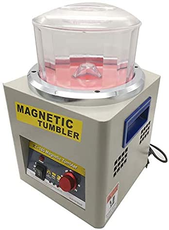 CGOLDENWALL KT-185 Magnetischer Zahnputzbecher, 185 mm, magnetische Entgratungsmaschine, 2000 U/min, Schmuckpolierer, Poliermaschine mit magnetischer Creme und magnetischer Nadel