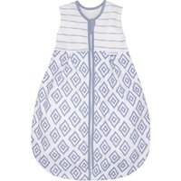 Premium Baby Schlafsack, Flauschig Weich, Bequem & Atmungsaktiv, 100% natürliche Baumwolle, Großzügige Bewegungsfreiheit, Größen: 70, 90 & 110cm, 1.0 TOG von emma & noah (Raute Blau, 60cm)