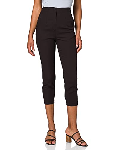 Sisley Women's Trousers 4QKV55CI6 Pants, Nero 100, DE 34(IT 40)