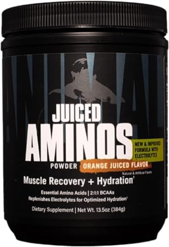Universal Nutrition ANIMAL Juiced Aminos (Orange) - Post Workout Supplement mit 6g BCAA/EAA-Matrix & 4g Aminosäuremischung für verbesserte Leistung & Erholung der Muskeln, 30 Messlöffel
