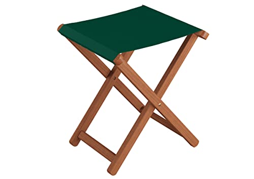 Erst-Holz® Klappbarer Gartenstuhl X-Stuhl dunkel mit grünem Stoff V-10-216-04, Stühle:Einzelstück