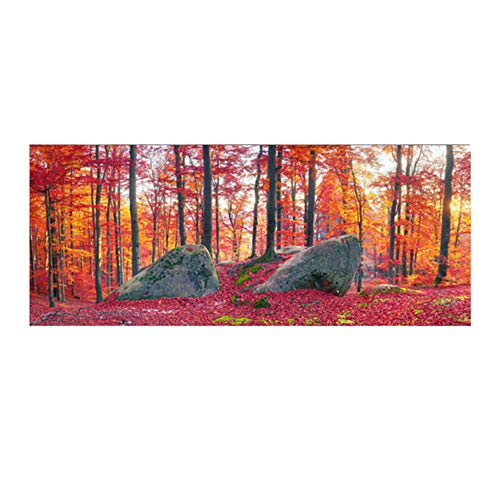 HSFFBHFBH Wandbilder Leinwandbilder Herbst Baum Wald Wandbilder Landschaftsbilder Poster und Kunstdrucke Kunst Wohnzimmer Dekor 60x180cm (23.6"x70.9) Kein Rahmen