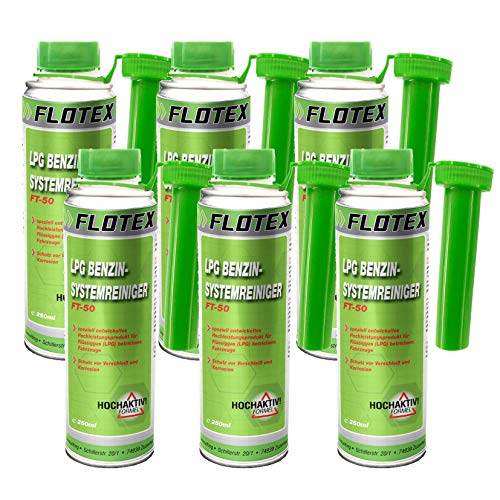 Flotex LPG Benzinsystemreiniger, 6 x 250ml Additiv Motor System Reiniger Benzin