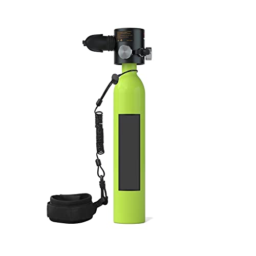 Tauchtank Tauch-Atemschutzmaske for Erwachsene, Tauchen, Schwimmen, Mini, Tragbar, Aufblasbarer Notfall-Rettungsanzug Atmen Sie sanfter (Color : Green, Size : 0.5L)