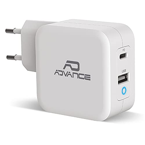Advance Ladegerät, USB-C + USB Typ A, 65 W (Weiß)