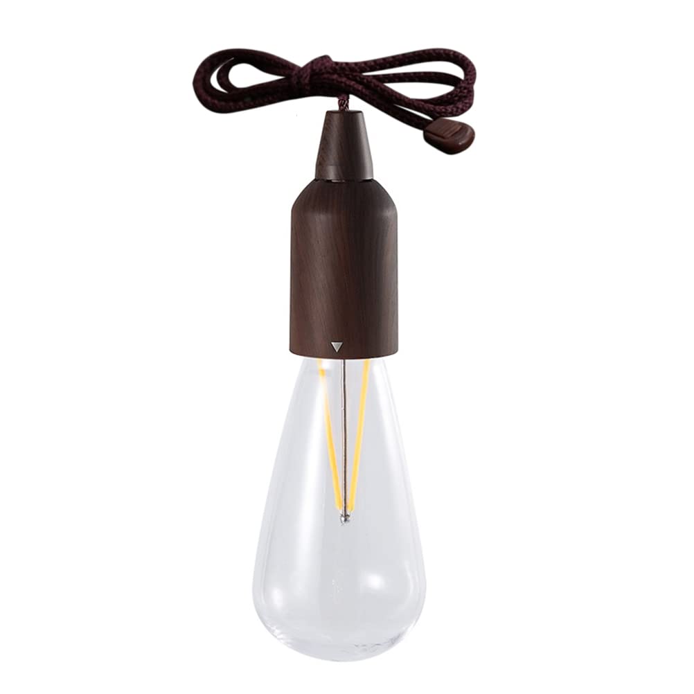 HUSHUI LED-Zugschnur-Glühbirne, tragbare Hängelaterne, batteriebetrieben für Indoor-Outdoor-Camping-Raumdekoration