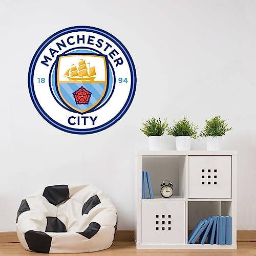 Beautiful Game Manchester City Offizielles Wappen Set –, MCFC Wandtattoo, Aufkleber, Fußball, Vinyl (60), Poster-Print