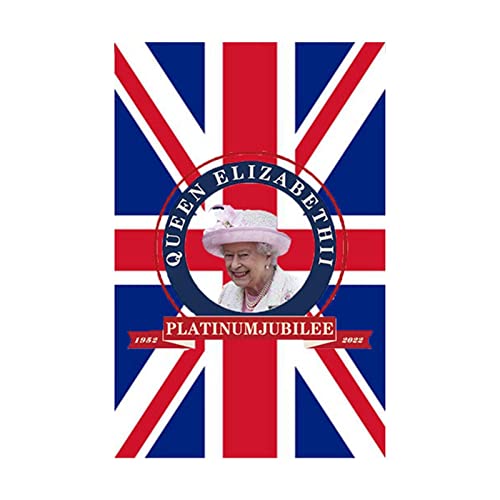 JYFanse Platin-Jubiläumsflagge – Hängende Queen Elizabeth II Britische Gartenflaggen mit verstärkten Nähten, 30 x 45 cm, kleine vertikale Union Jack-Flagge für Hof, Gartendekoration, 4 Stück