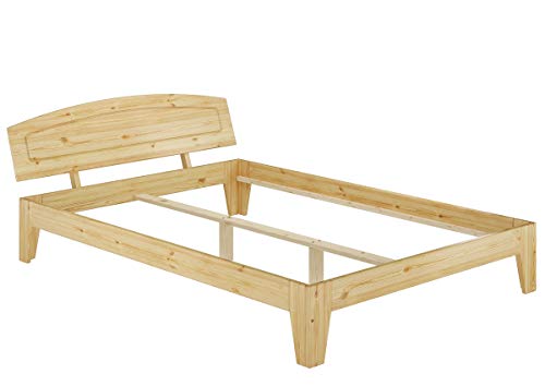 Erst-Holz Bettgestell Kiefer Natur Massivholzbett Doppelbett 140x200 Futonbett ohne Zubehör 60.63-14 oR