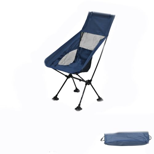 BABANI Campingstuhl Kleines Packmaß Campingstuhl Faltbar Camping Stuhl Ultraleicht Klappstuhl Faltstuhl Chair Klappbar (Marine-groß)