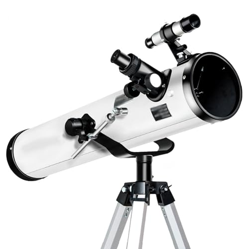 Tragbare Teleskope, 76 mm Apertur Okulare 175X Teleskope für Kinder und Anfänger mit Edelstahl-Stativ-Aufrichtspiegel-Teleskop