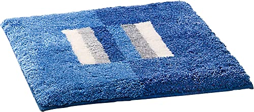 Erwin Müller Badematte, Badteppich rutschhemmend grau Größe 80x140 cm - für Fußbodenheizung geeignet, flauschig weich (weitere Farben, Größen)